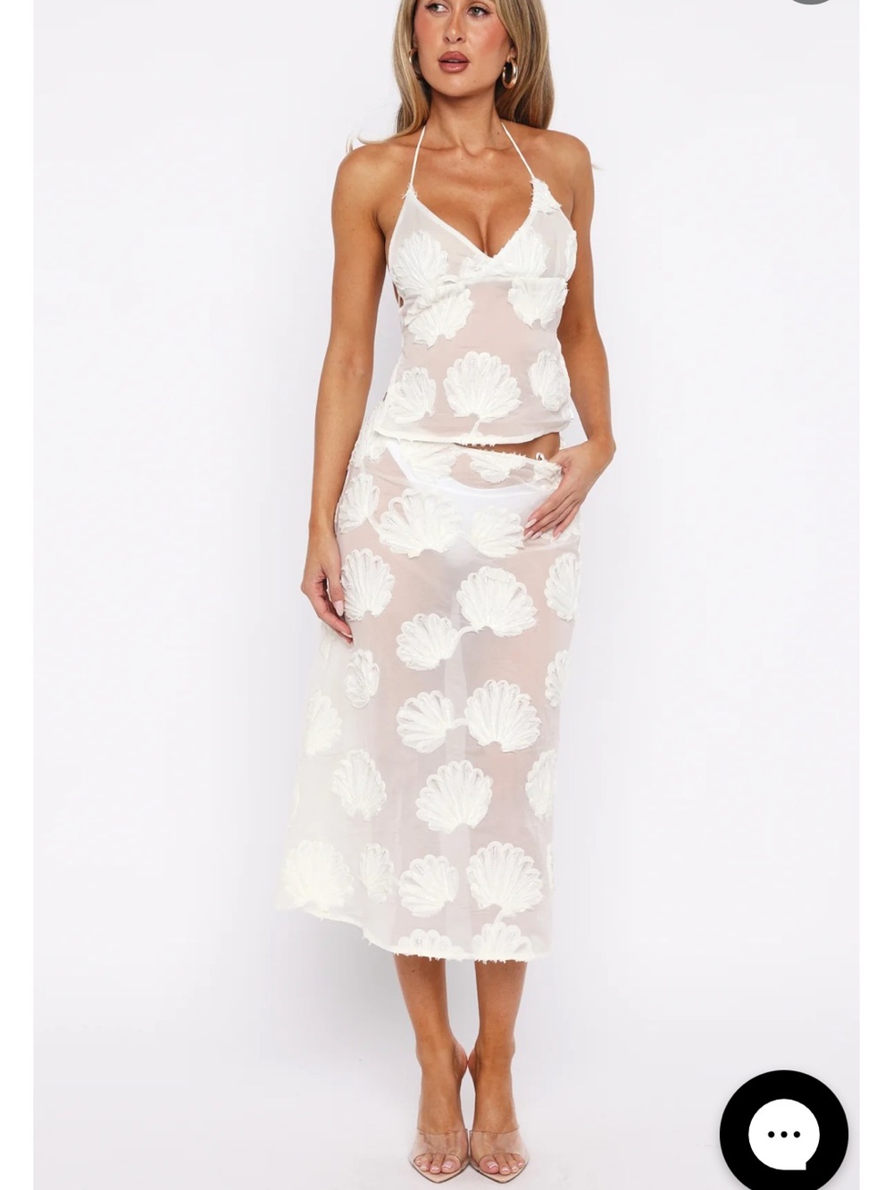 White Fox Hot Nights Midi Skirt
